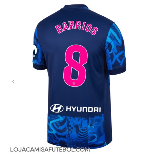 Camisa de Futebol Atletico Madrid Pablo Barrios #8 Equipamento Alternativo 2024-25 Manga Curta